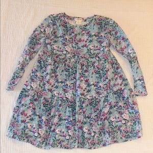 CREWCUTS Girls Long Sleeve Floral Dress Size 7 Soft Play Cottage